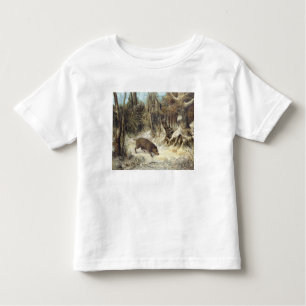 Wild Boar in the Snow, signed as Courbet (fake) Toddler T-Shirt