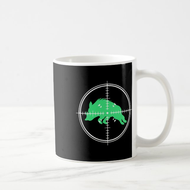 Wild Boar Shooting Target Hog Hunting For Hog Hunt Coffee Mug (Right)