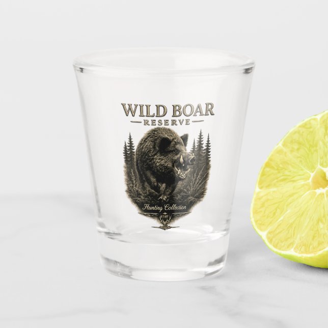 Wild Boar Shot Glass (Front)