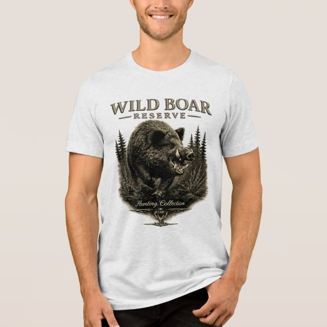Wild Boar Tri-Blend Shirt (Front)