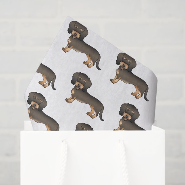 Wild Boar Wire Haired Dachshund Cute Dog Pattern Tissue Paper (Gift Bag)