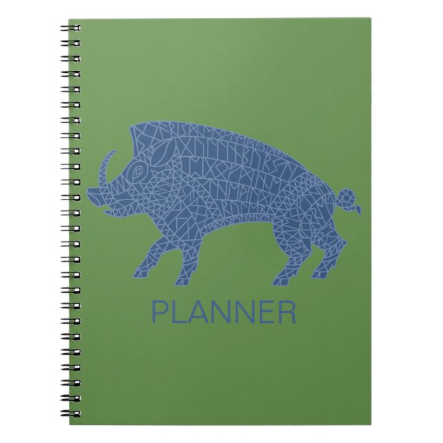 Wild Boar with Runes Notebook (Front)