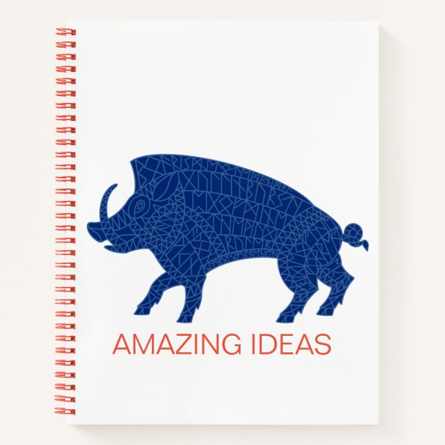 Wild Boar with Runes Notebook (Front)