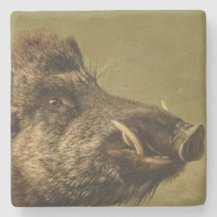 Wild Boar's Head Stone Coaster
