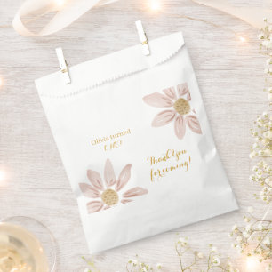 Wild Boho Pink Daisy Baby Birthday Favour Bag