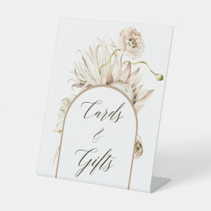 Wild Boho Protea Pampas Grass Cards & Gifts   Pedestal Sign