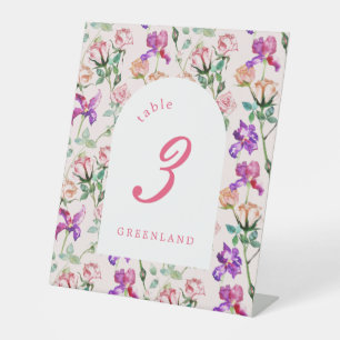 Wild Botanical Maximalism Wedding Pedestal Sign