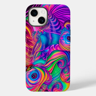 Wild bright funky trippy artsy fun cool creative  Case-Mate iPhone 14 case