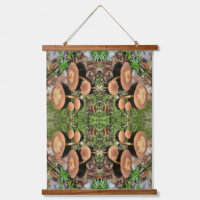 Wild Brown Mushroom Cluster Abstract