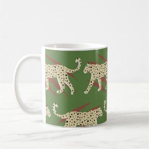 Wild Brushstrokes: Leopard in Repetition Coffee Mug