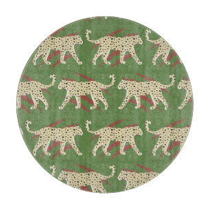 Wild Brushstrokes: Leopard in Repetition Cutting Board