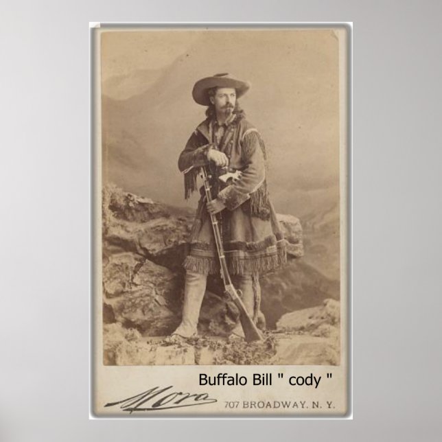 wild buffalo bill cody cabinet card photograph poster (Front)