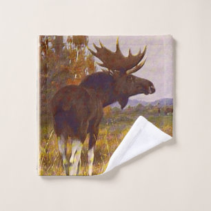 "Wild Bull Moose"Towel Bath Towel Set