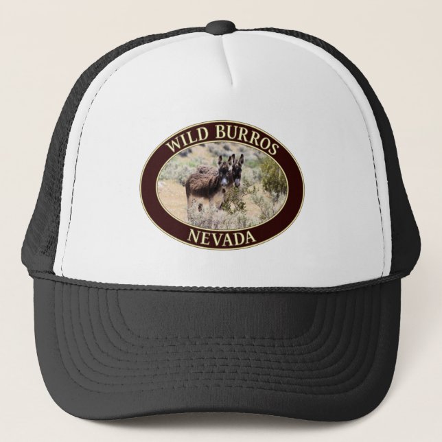Wild Burros / Donkeys of Nevada Trucker Hat (Front)