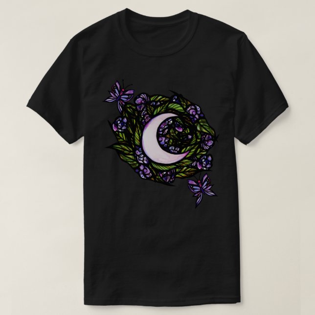 Wild Butterfly Moon T-Shirt (Design Front)