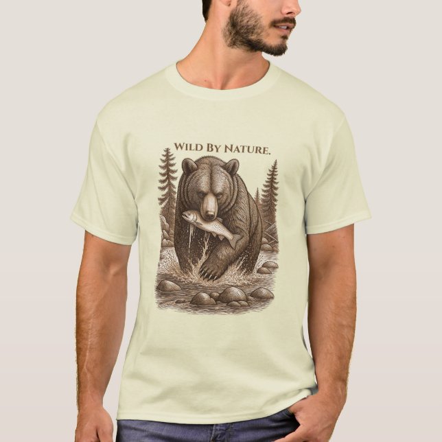 Wild By Nature Bear Forest Graphic Tee (Front)