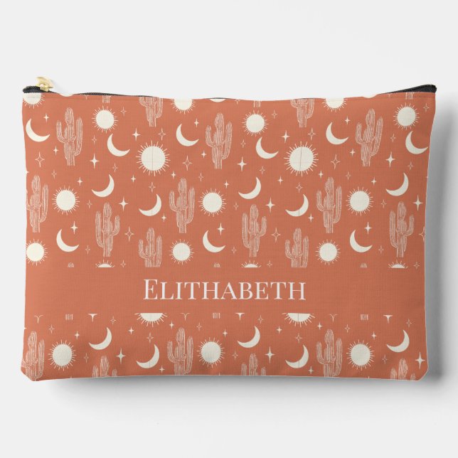 Wild Cactus Pattern Accessory Pouch (Front)