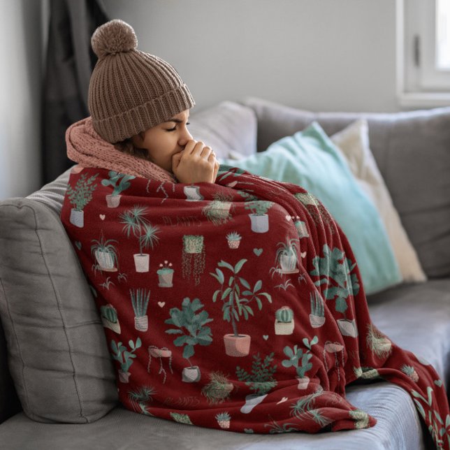 Wild Cactus Pattern Fleece Blanket (Creator Uploaded)