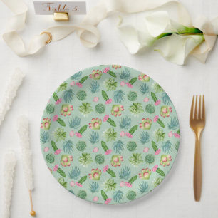 Wild Cactus Pattern Paper Plate