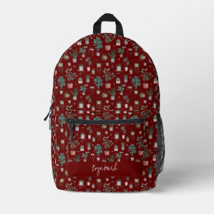 Wild Cactus Pattern Printed Backpack
