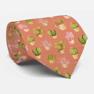 Wild Cactus Pattern Tie