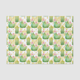 Wild cactus pattern watercolor party tissue paper