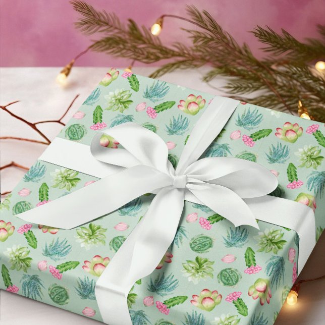 Wild Cactus Pattern Wrapping Paper (Creator Uploaded)