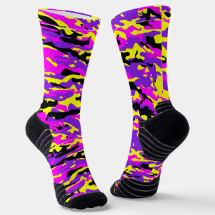 Wild Camouflage Purple Socks
