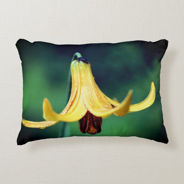 Wild Canada Lily With Insect  Decorative Cushion (Front)