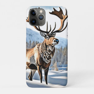 Wild Canadian Reindeer Design iPhone 11 Pro Case