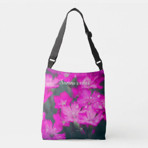 Wild carnations after rain crossbody bag