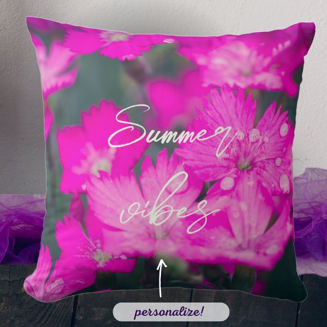 Wild carnations after rain cushion (Creator Uploaded)