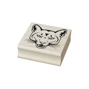 wild cat art stamp