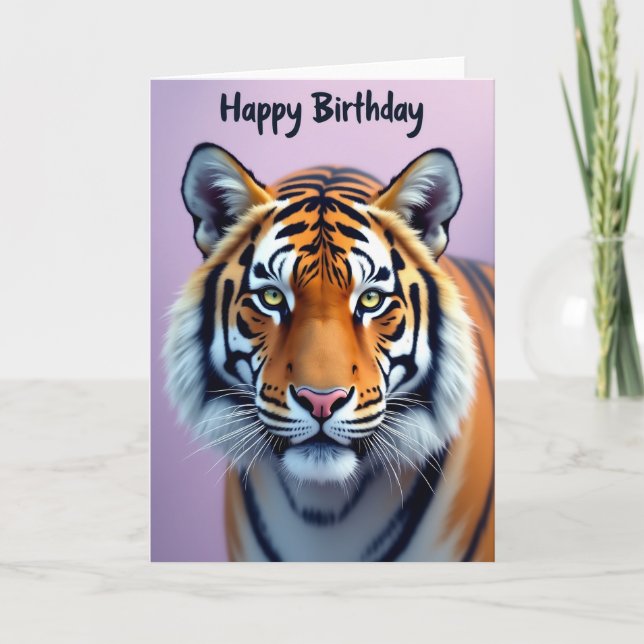 Wild Cat Birthday Card (Front)