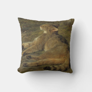 Wild Cat (by Rosa Bonheur) Cushion