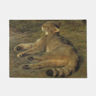 Wild Cat (by Rosa Bonheur) Doormat