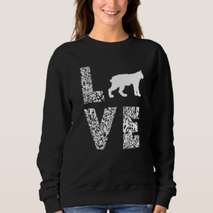 Wild Cat Caracal Leopard Love Heart Wild Animal L Sweatshirt