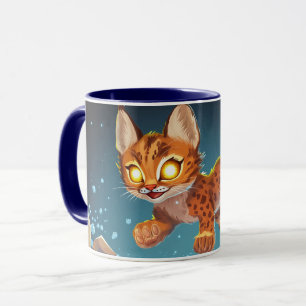 wild cat Cartoon Style vibrant Cute Colorfull Mug