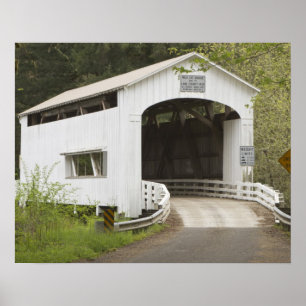 Wild Cat covered bridge, Lane County, Oregon Poster