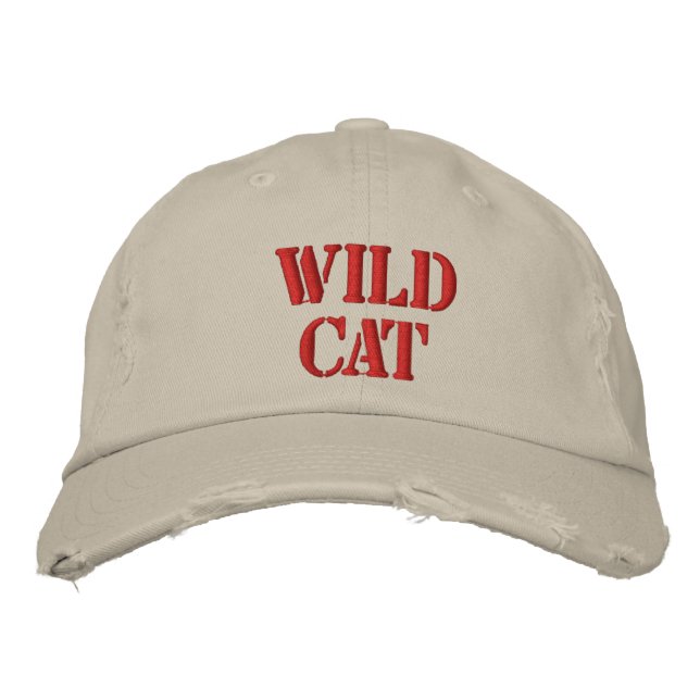 WILD CAT EMBROIDERED HAT (Front)
