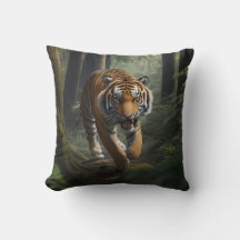 Wild Cat in Golden Forest Scene