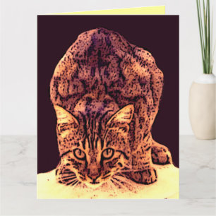 WILD CAT KITTEN CARD