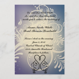 Wild Cat Lovers Wedding Invitation