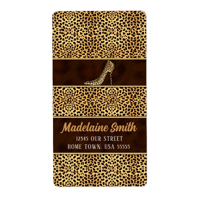 Wild Cheetah Animal Print for Her Address (Front)