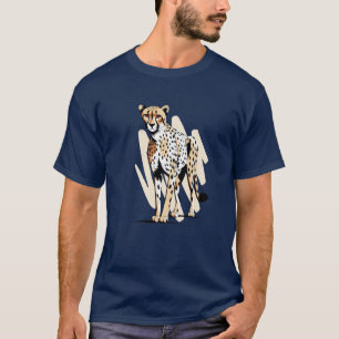 Wild Cheetah Design Design T-Shirt