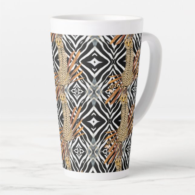 Wild Cheetah  Latte Mug (Right Angle)