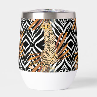 Wild Cheetah Wine Tumbler – African Wildlife Art