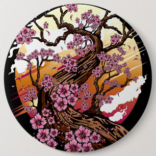 Wild Cherry Blossom 6 Cm Round Badge