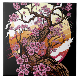 Wild Cherry Blossom Ceramic Tile