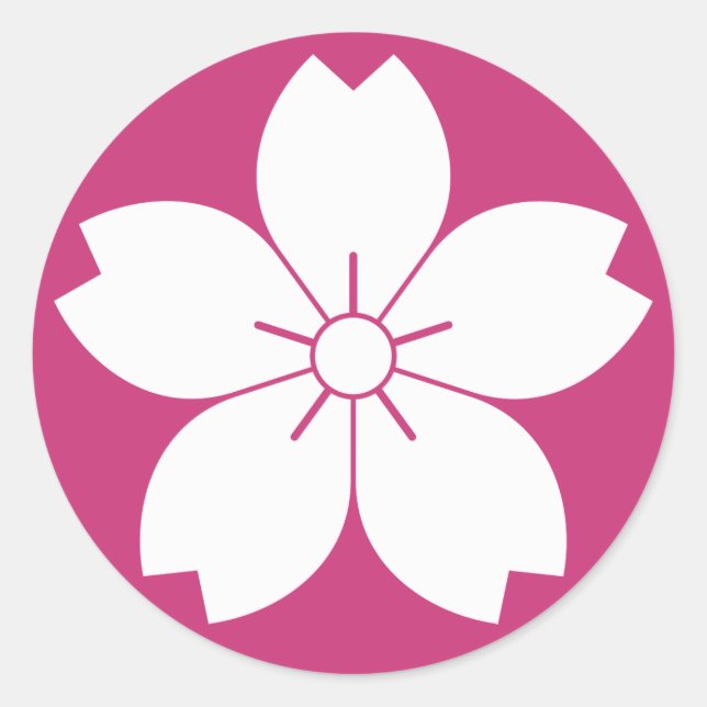 Wild cherry blossom classic round sticker (Front)